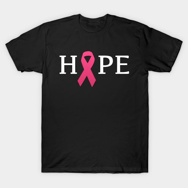 Hope pink ribbon-women T-Shirt by mangobanana